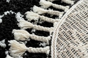 Koberec BERBER ETHNIC G3802 kruh čierny / biely Fredzle berber marokánsky