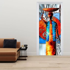 Fototapeta na dvere - Maľba starovekej osoby (95x205cm)