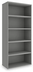Vysoká skriňa SimpleOffice 80 x 40 x 180 cm, sivá