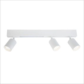 Stropné svietidlo Magnet, 3x biele kovové tienidlo + 1x LED 5W, w