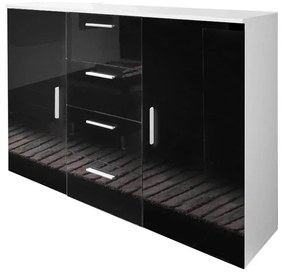 Komoda Cami, Farby: biela / biely lesk