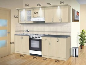 Nabytekmorava Kuchynská linka Bára B farba kuchyne: buk 381