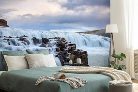 Zaujímavá samolepiaca fototapeta krásne vodopády na Islande