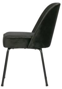 Čierne zamatové jedálenské stoličky v súprave 2 ks Vogue – WOOOD