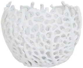 Biely kovový svietnik na čajovú sviečku Sabela - Ø 12 * 10cm