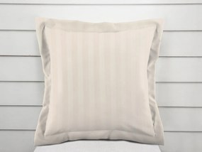 Biante Damašková obliečka na vankúš s lemom Atlas Grádl DM-016 Krémová - pásiky 2 cm 40 x 60 cm