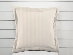 Biante Damašková obliečka na vankúš s lemom Atlas Grádl DM-016 Krémová - pásiky 2 cm 50 x 60 cm