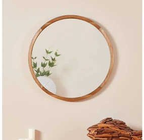 Eglo 425038 - Nástenné zrkadlo BANI pr. 70 cm hnedá EG425038