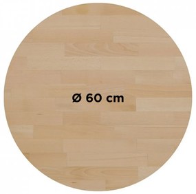 FAMEG BEECH 27 MM - MASÍVNA STOLOVÁ DOSKA Ø 60 cm