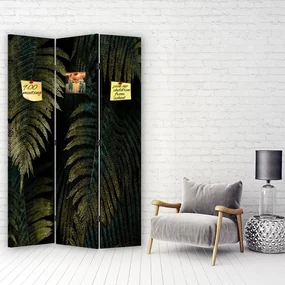 Gario Paraván Leaf in the Dark Rozmery: 110 x 170 cm, Prevedenie: Klasický paraván