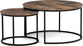 Sada 2 konferenčných stolíkov old wood AF-3002 OLW