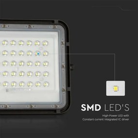 LED Vonkajší solárny reflektor LED/6W/3,2V IP65 4000K čierna + DO