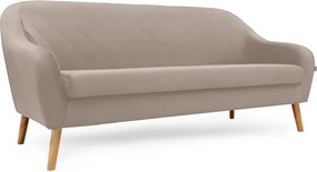 Béžová 3-miestna pohovka CORANTI VELVET