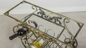 STOJAN NA VÍNO GARTH 66X60X22,5 CM ZLATÁ