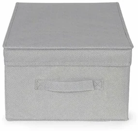 Compactor Skladací úložný kartónový box Wos, 30 x 43 x 19 cm, sivá, S