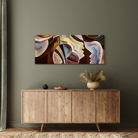 Obraz - Abstrakcia hláv (120x50 cm)