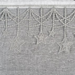 EUROFIRANY VIANOČNÁ ZÁCLONA NA KRÚŽKOCH XMAS 140X250 CM HVIEZDY