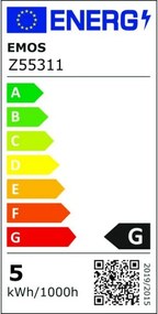 LED žiarovka DECO dymová A60 teplá biela
