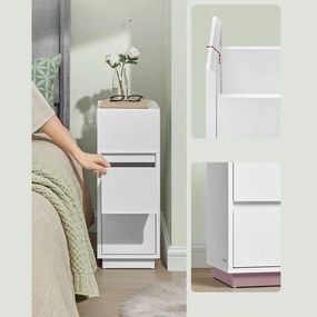 Nočný stolík ROBIN, 30x25x65cm, biela Vasagle