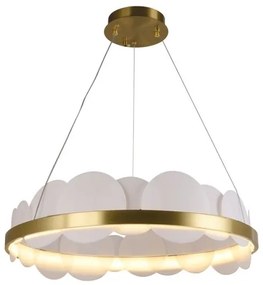 LED Stmievateľný luster na lanku LED/40W/230V 3000-6500K zlatá + diaľkové ovládanie