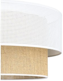 Prisadený luster BORHO 1xE27/60W/230V biela/juta