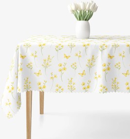Goldea hranatý teflónový obrus - žltá lúka 120 x 120 cm