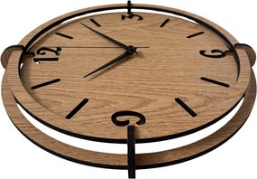 3D Nástenné hodiny Zlatý dub, tiché, moderné | SENTOP HDF0601-OAK