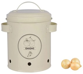 Kovová nádoba na cibuľu Vintage, 19,5x17 cm