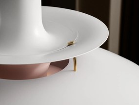 Louis Poulsen Závesná lampa PH 5 White/Pale rose – výročná edícia