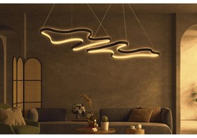 Závesná lampa, Duple Artisan - Black Body, Yellow Light