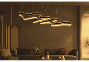 Závesná lampa, Duple Artisan - Black Body, Yellow Light