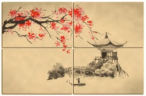 Obraz na plátne - Tradičné ilustrácie Japonsko 160FD (120x80 cm)