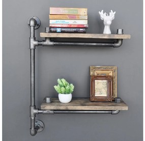 Nástenná polica BORURAF 47x60 cm hnedá