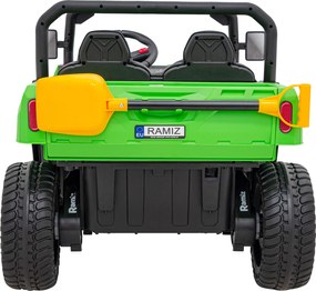 Ramiz Auto Pick-Up Speed 900 pre deti Zelená + Pohon 4x4 + Pohyblivý čerpadlo + Batožinový priestor + Diaľkové ovládanie + Lopata + LED audio