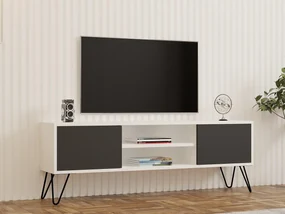 TV stolík/skrinka Sosiki (biela + antracit) . Vlastná spoľahlivá doprava až k Vám domov. 1095142