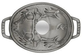 Staub Cocotte hrniec v tvare prasaťa 17 cm/1 l sivý, 1121718