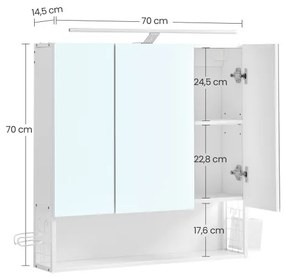 Zrkadlová skrinka s osvetlením BBK124W14