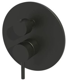PAFFONI Light páková sprchová batéria pod omietku, s prepínačom, 3 vývody, čierna matná, LIG019NO