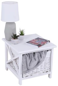 Nočný stolík Rafaello - biela