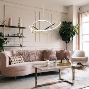 Toolight Toolight, LED stropné osvetlenie 73cm, 70W, 4500lm, 4000K, G078-1CP, zlatá, OSW-09738