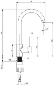 Deante Leda, granitový 1-komorový drez na dosku 670x440x164 mm + drezová batéria BEN 762M piesková + sifón, piesková, ZRDA7113