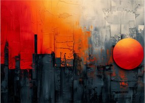Obraz - Abstraktná maľba mesta (70x50 cm)