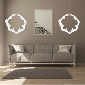 Toolight Toolight, LED závesné osvetlenie 22W, 4000K, 1540lm, G014-1CP, biela-zlatá, OSW-06361