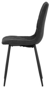 BONTEC Jedálenská stolička, čierna, látka, CT-283 BK2 Farba: Šedá