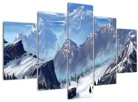 Obraz - Maľované hory (150x105 cm)