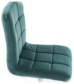 LuxuryForm DESIGN Barová stolička TOLEDO VELUR na čiernom tanieri - zelená