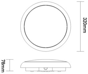 LED Vonkajšie stropné svietidlo STROPY LED/12/15/18/22W/230V IP65 čierna