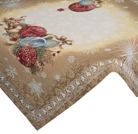 VIANOČNÝ GOBELÍNOVÝ OBRUS NA STÔL MERRY2 100X100 CM VZOROVANÁ