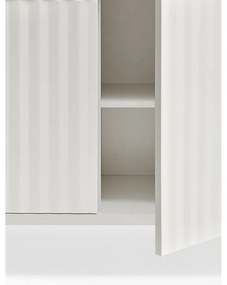 Nízka komoda v dekore duba v bielo-prírodnej farbe 159x80 cm Sierra – Teulat