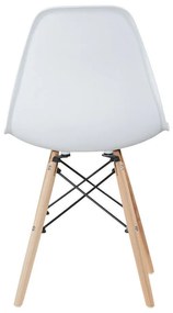 Moderné jedálenské stoličky, 4 ks, 4 rôzne farby, biele